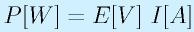 P[W]=E[V]~I[A]